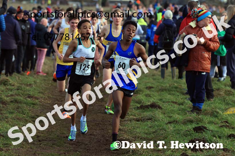Boys Under-15s 2024 Northern Cross Country Champs., Sedgefield. Photo: David T. Hewitson/Sports for All Pics
